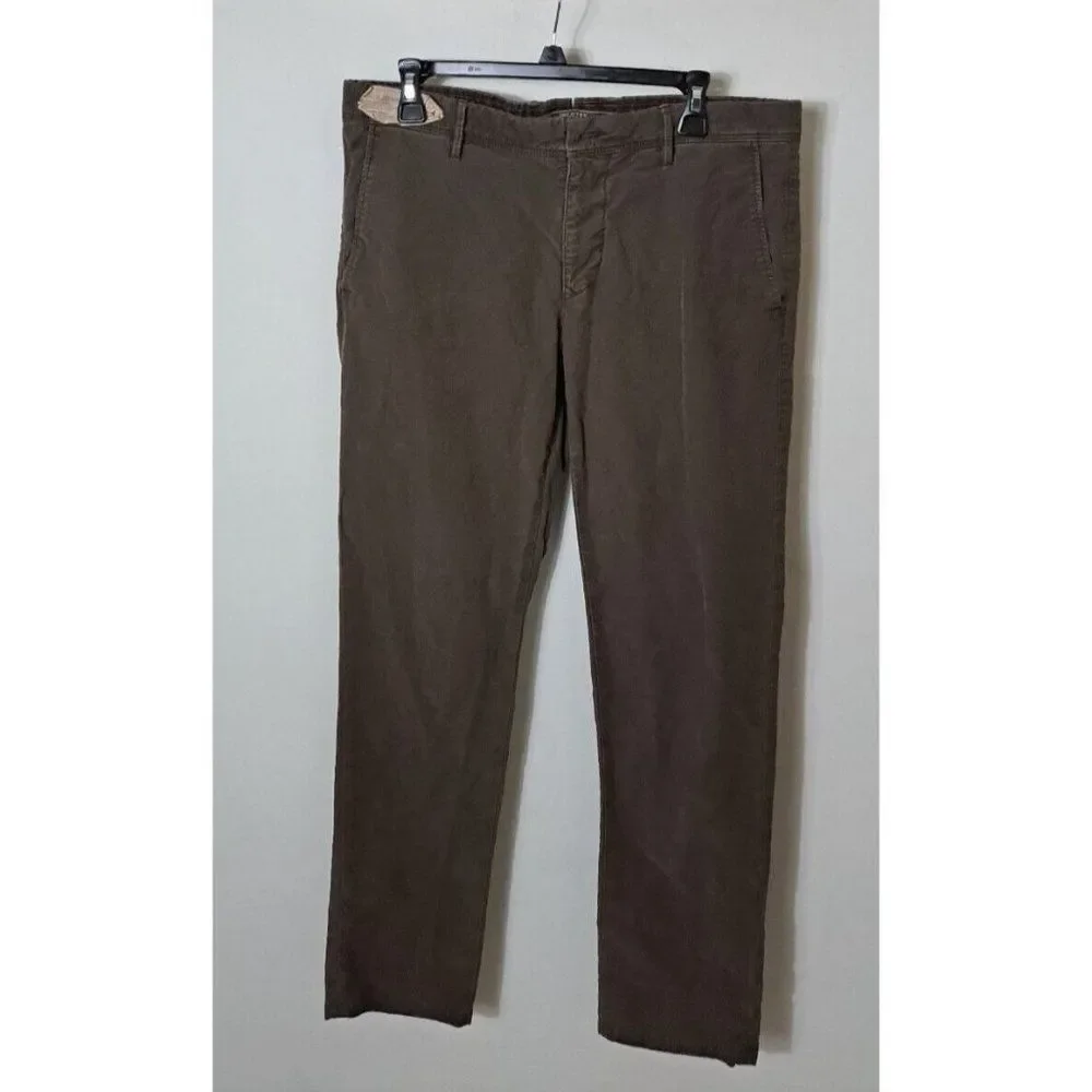 Incotex Chino Pants Brown Cotton Stretch Comfort Slim‎ Fit Slowear Size 3…